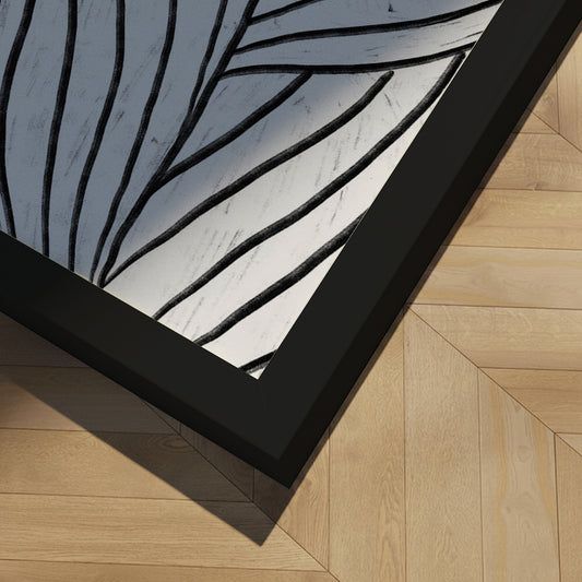 Indrammet kunsttryk - The Woman with Black and White Stripes - Bea Müller
