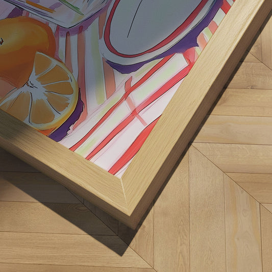 Framed Art Print - Vibrant Still Life Breakfast - Andreas Magnusson