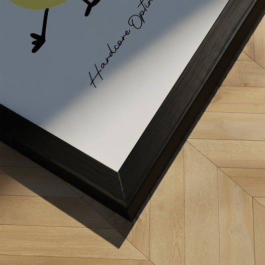 Framed art print - Hardcore Optimist - Annick