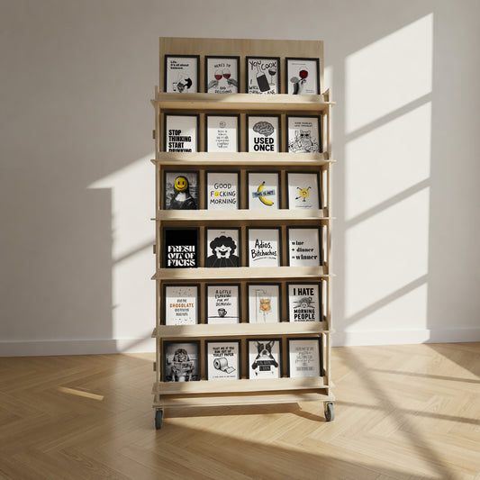 Single-sided display - 24 designs - 192 pcs. Black & White