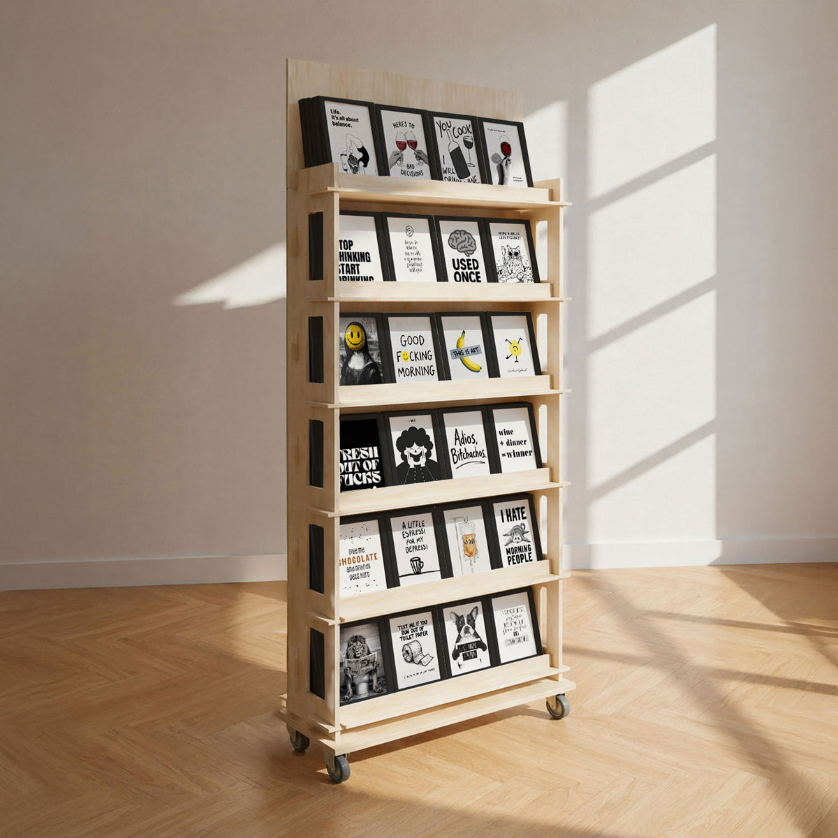 Single-sided display - 24 designs - 192 pcs. Black & White