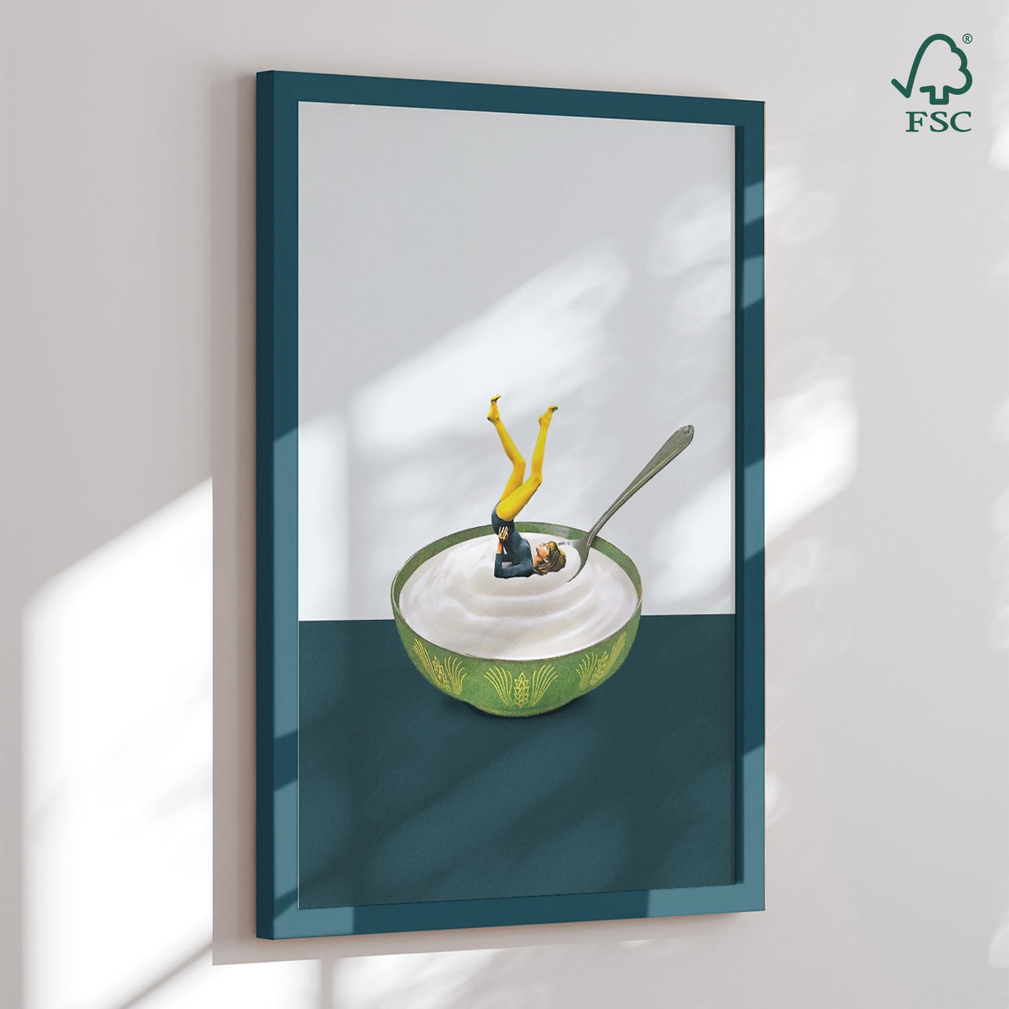 Framed Art Print - Morning Swim - Maarten Léon