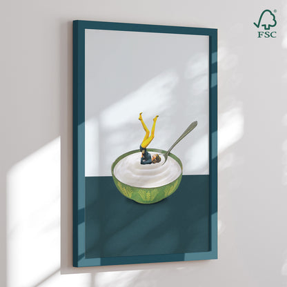 Framed Art Print - Morning Swim - Maarten Léon