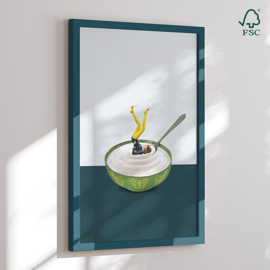 Framed Art Print - Morning Swim - Maarten Léon