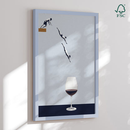 Framed Art Print - We Need Some Wine - Maarten Léon