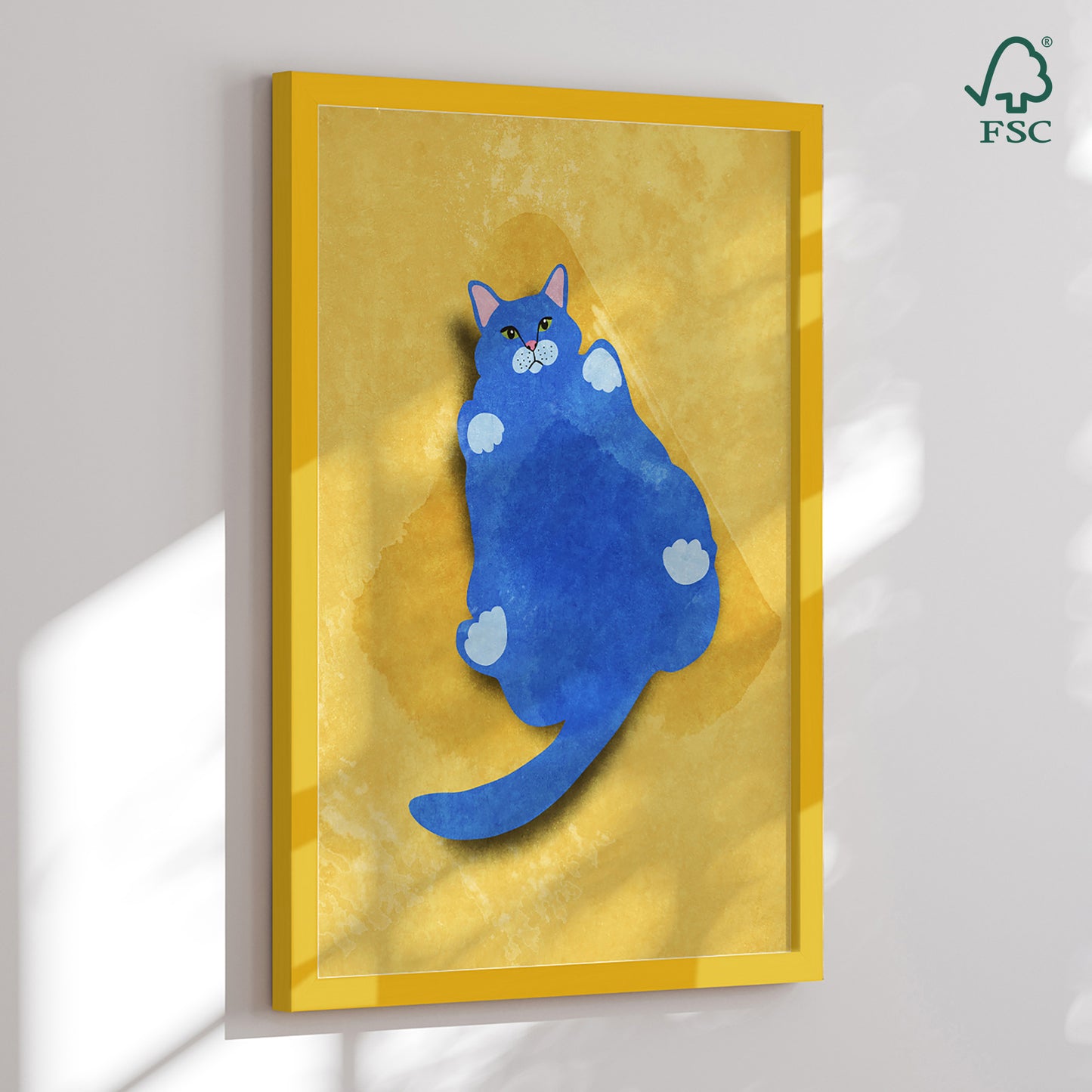 Indrammet kunsttryk - Fat Cat - Raissa Oltmanns