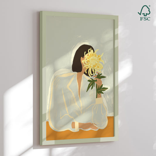 Framed art print - The Crysanthemum - Arty Guava