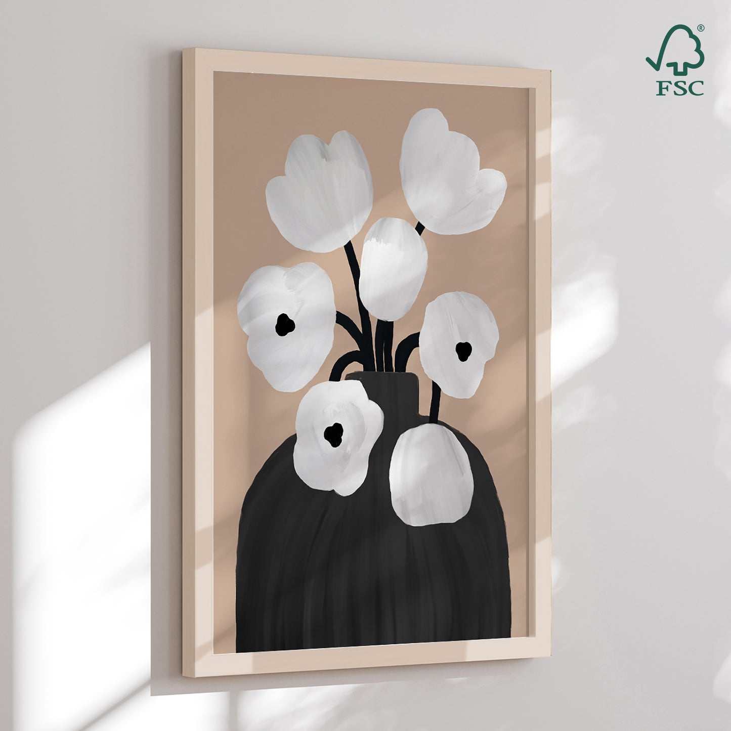 Framed Art Print - Monochrome Blooms - Orara Studio