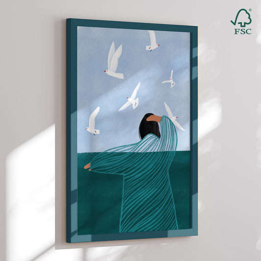Framed art print - Seaside Serenity - Bea Müller
