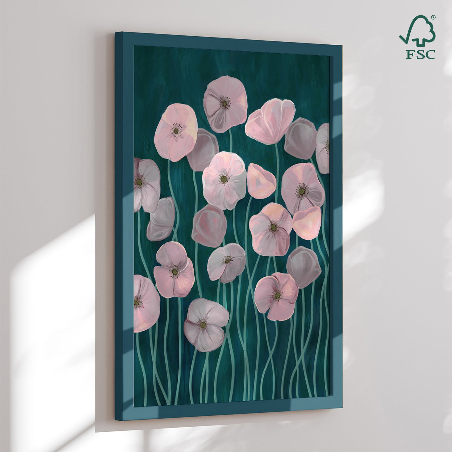 Indrammet kunsttryk - Whimsical Blossoms - EMELIEmaria