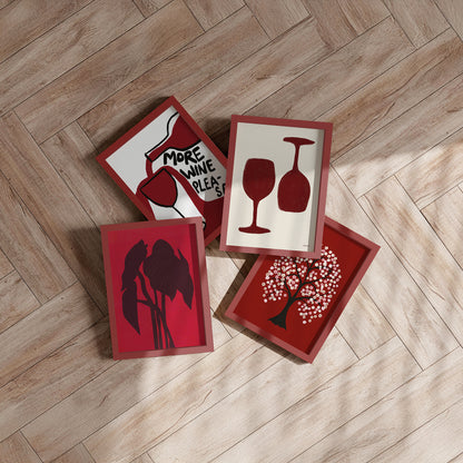 Indrammet kunsttryk - Wine Time - Tara Royle