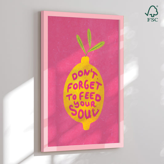 Framed art print - Soulfood Lemon - Raissa Oltmanns