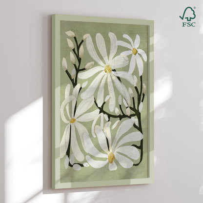 Indrammet kunsttryk - Flowy Flowers - Katie O'Shea