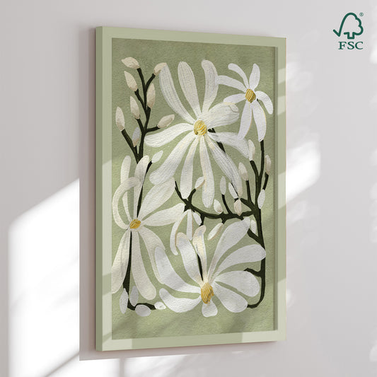 Framed Art Print - Flowy Flowers - Katie O'Shea