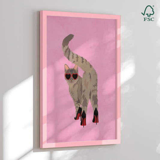 Framed art print - Catwalk Diva - Sarah Manovski
