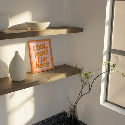 Indrammet kunsttryk - Cool People - Kathrin Pienaar