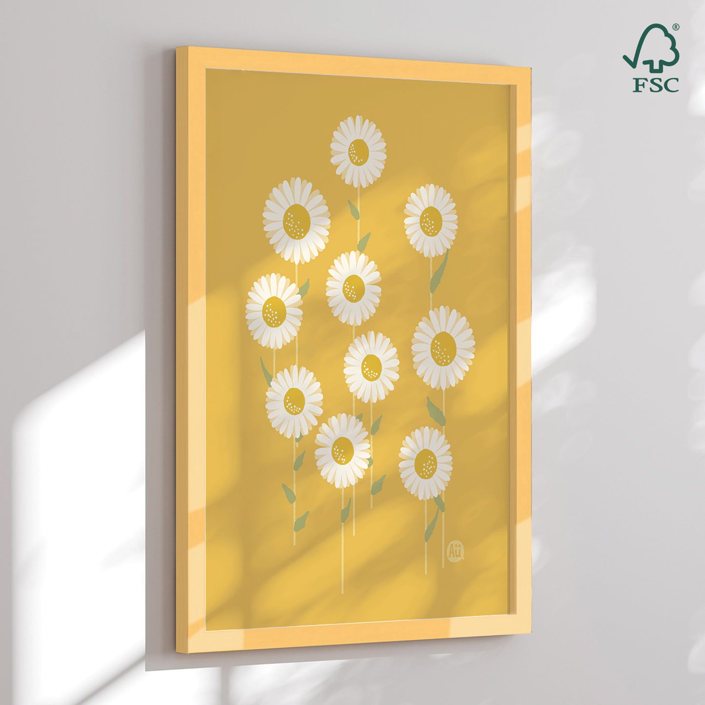 Indrammet kunsttryk - Sweet Daisies - Aia Ueno