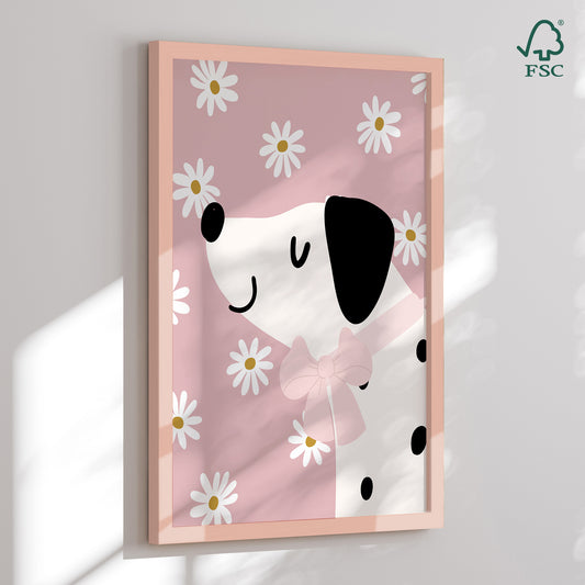 Indrammet kunsttryk - Happy Dog - Mathieu Jeuf