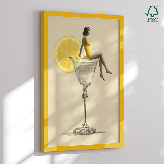 Framed art print - Miss Lemon - Andreas Magnusson