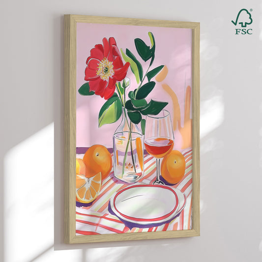 Framed Art Print - Vibrant Still Life Breakfast - Andreas Magnusson