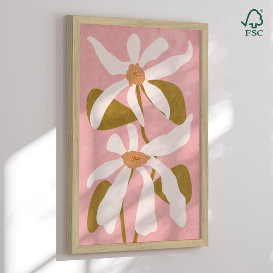 Framed art print - Abstract Flowers - Raissa Oltmanns