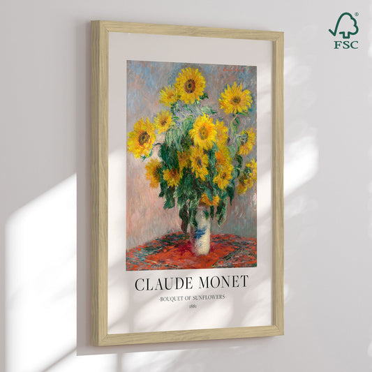 Framed Art Print - Bouquet Of Sunflowers - Claude Monet