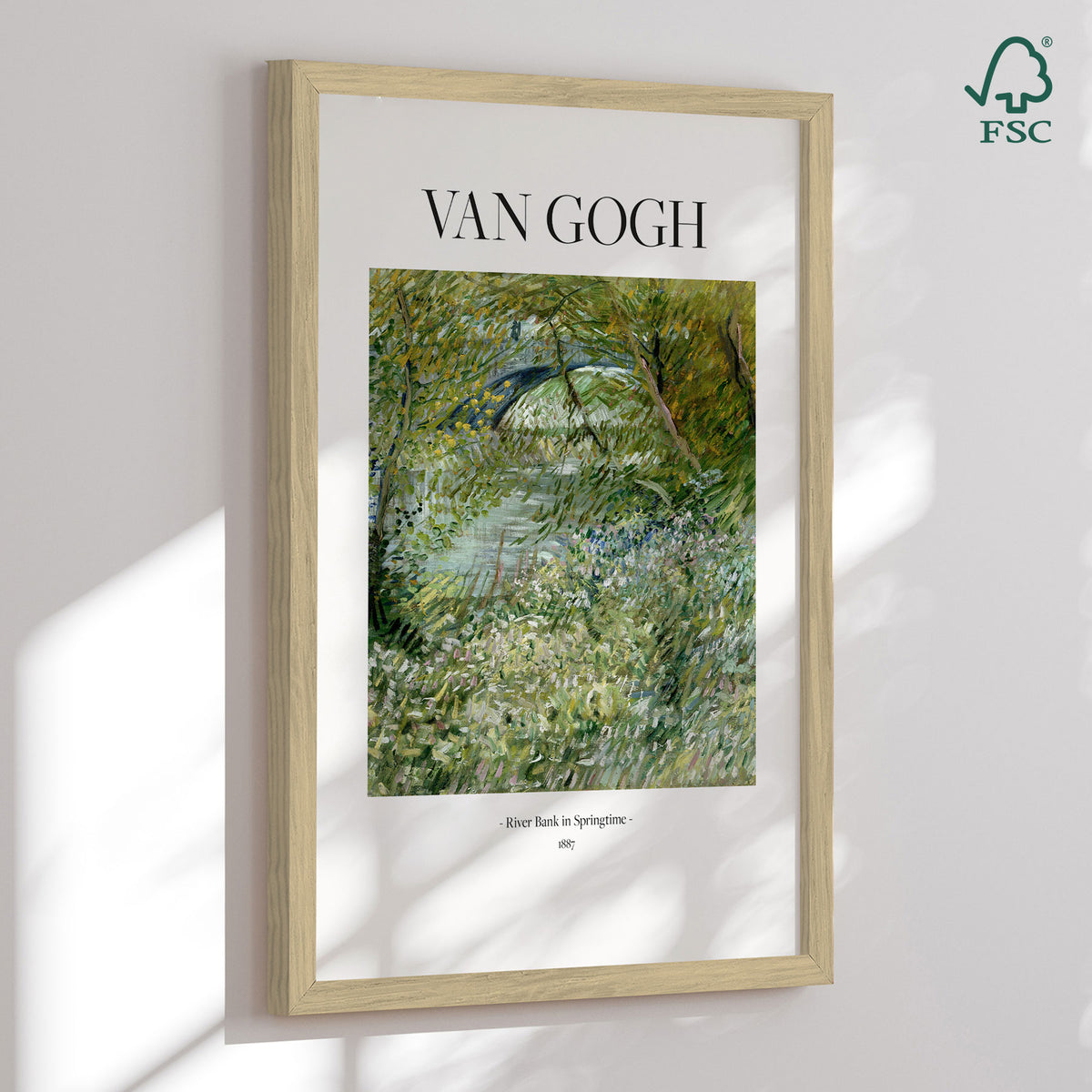 Framed Art Print - River Bank In Springtime - Vincent Van Gogh