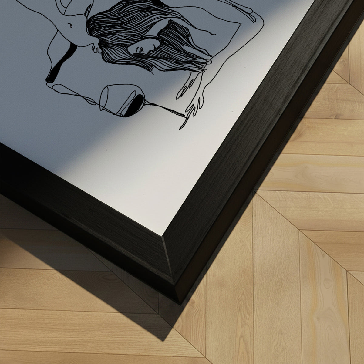 Framed Art Print - Yoga Wine Balance - Alex Nereuta