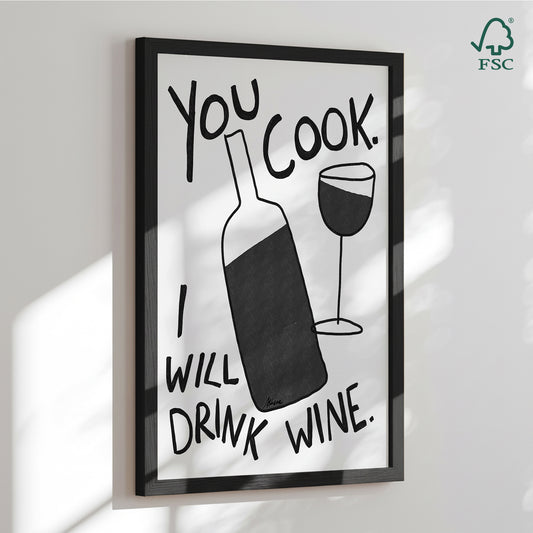 Framed art print - You Cook - Athene Fritsch