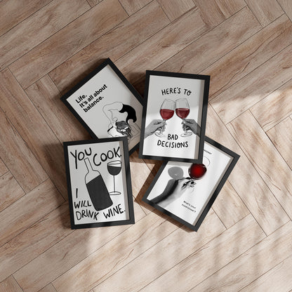 Framed art print - Retro Wine - Andreas Magnusson