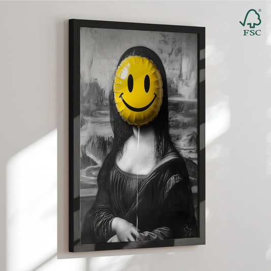Framed art print - Happy Mona - Dichotomy