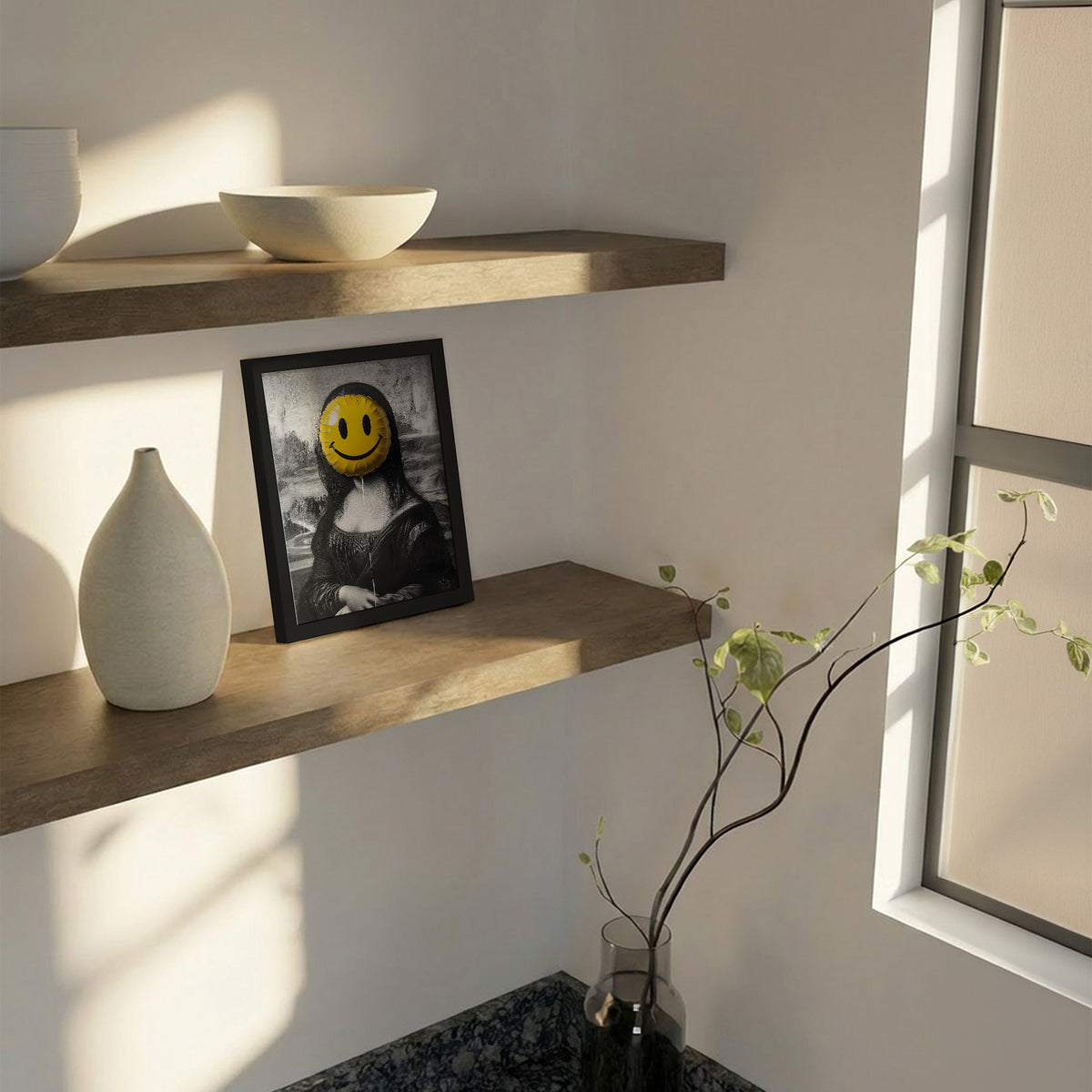 Framed art print - Happy Mona - Dichotomy