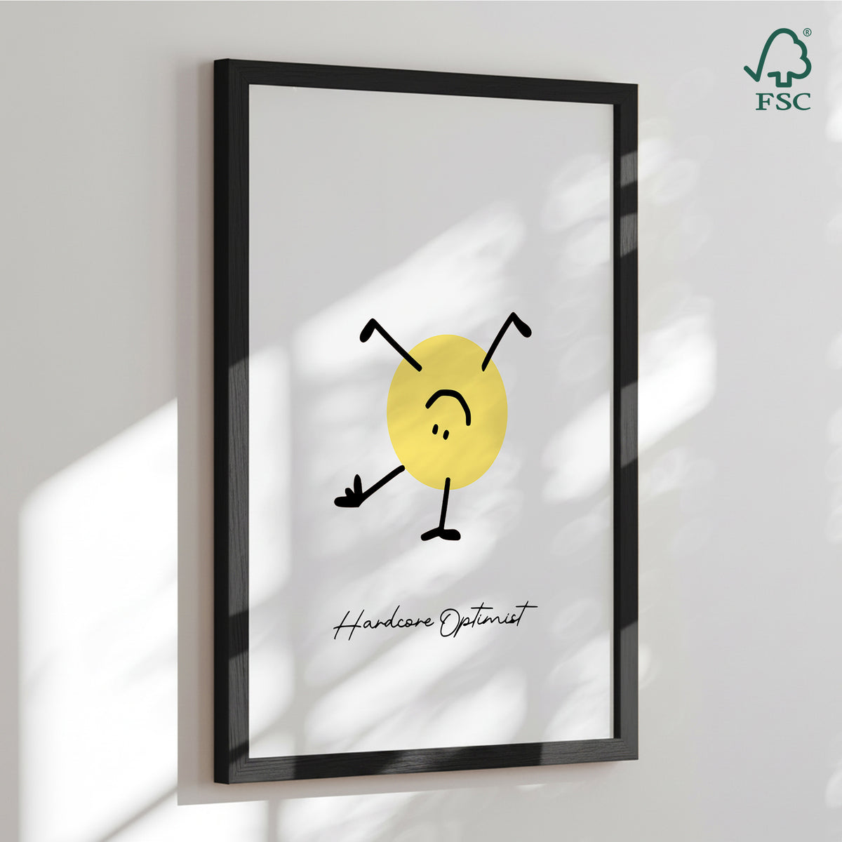 Framed art print - Hardcore Optimist - Annick