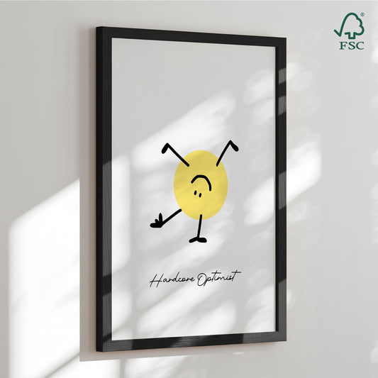 Framed art print - Hardcore Optimist - Annick