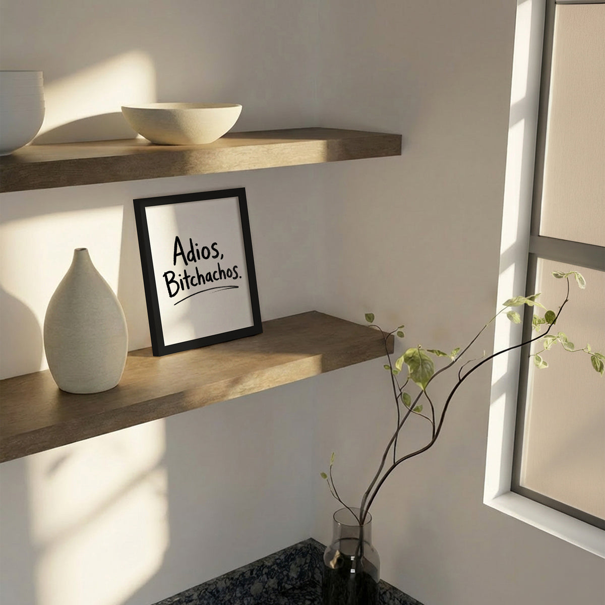 Framed art print - Adios Bitchachos - Andreas Magnusson
