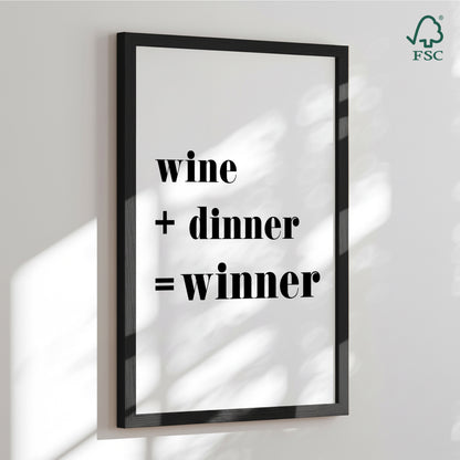 Framed Art Print - Wine Dinner Winner - Pictufy Studio II