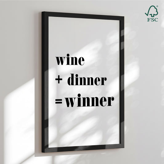 Framed Art Print - Wine Dinner Winner - Pictufy Studio II