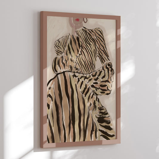 Framed Art Print - Zebra Elegance - Treechild