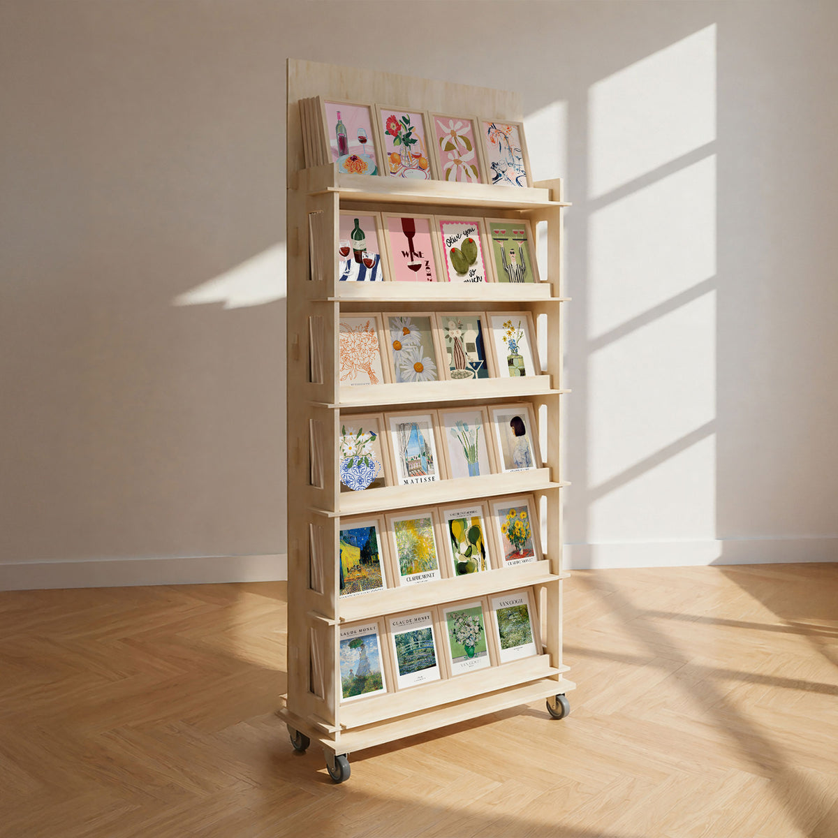 Single-sided display - 24 designs - 192 pcs. Oak