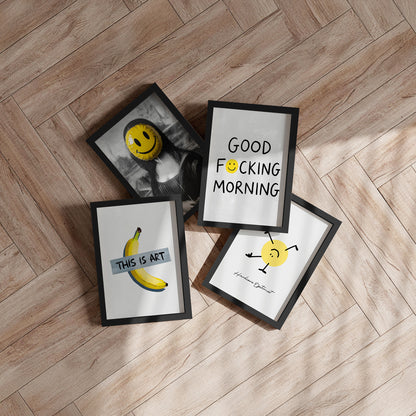 Framed art print - Hardcore Optimist - Annick