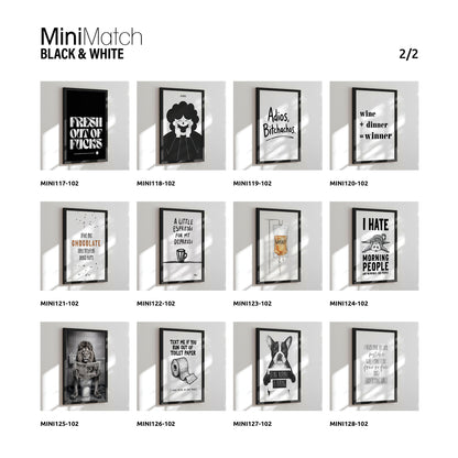 Cross-display - 24 designs - 192 pcs. Black & White