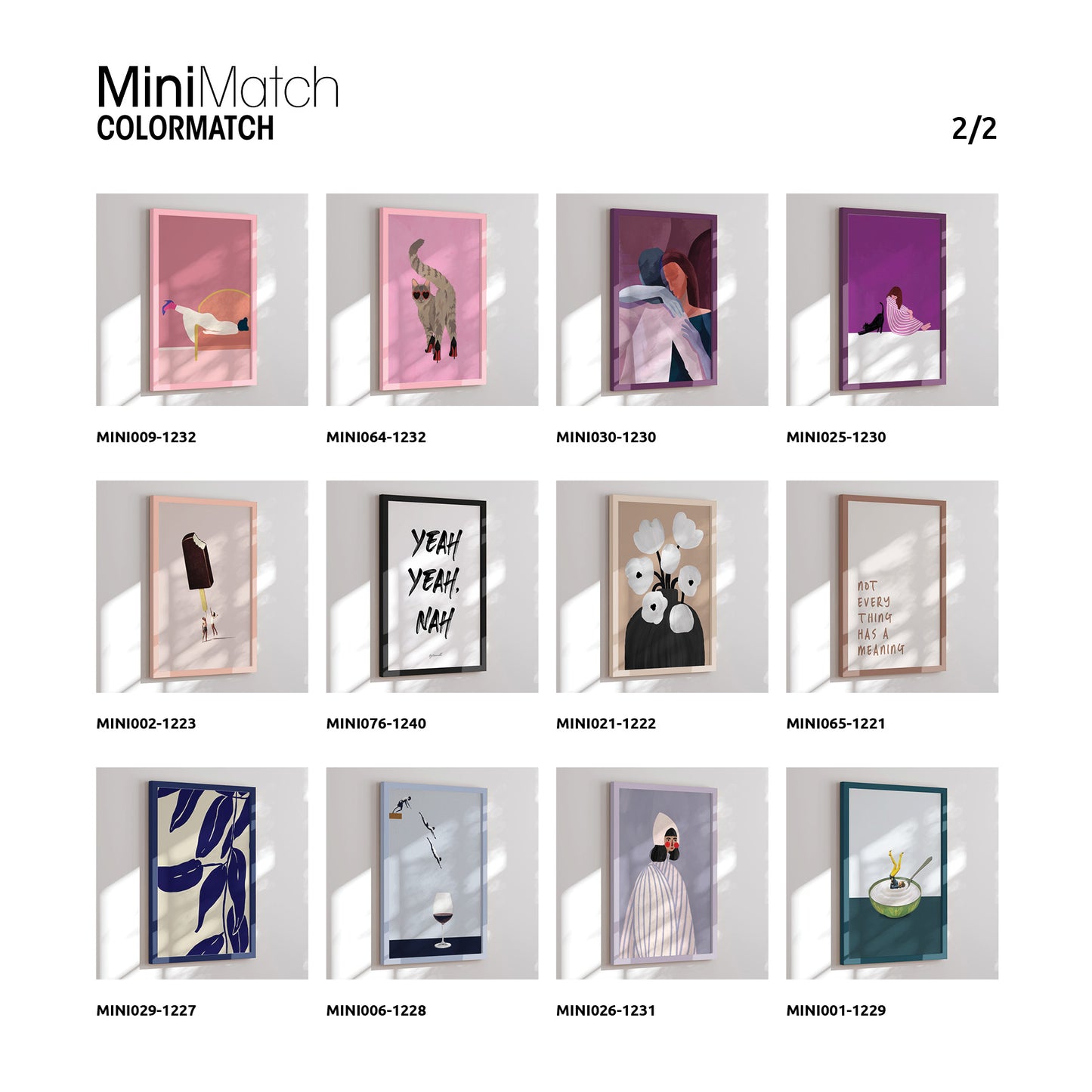 Enkeltsidet display - 24 designs - 192 stk. Colormatch